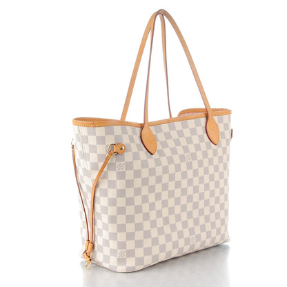 Louis Vuitton Damier Azur Neo Neverfull MM Rose Ballerine 3 of 9