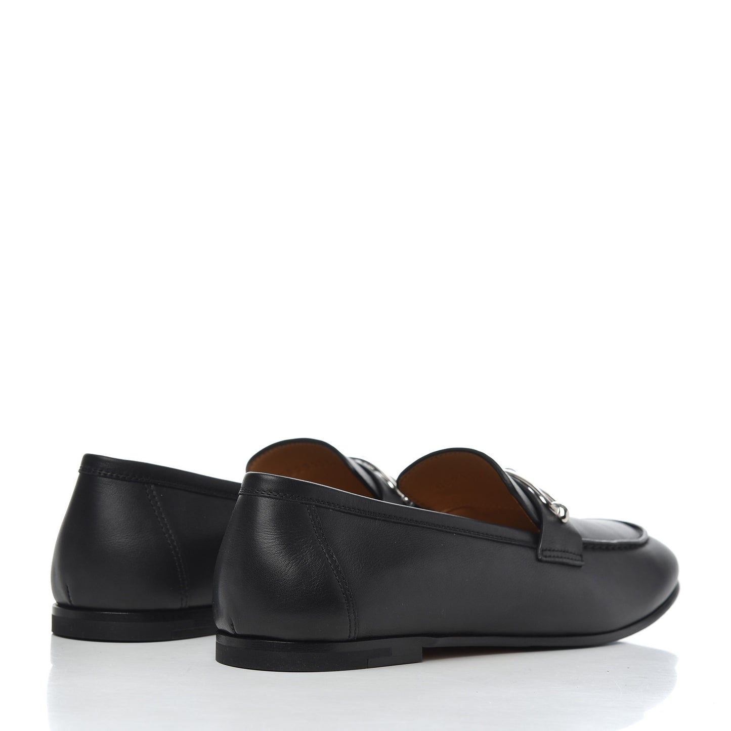 Calfskin Womens Colette Loafers 38 Black