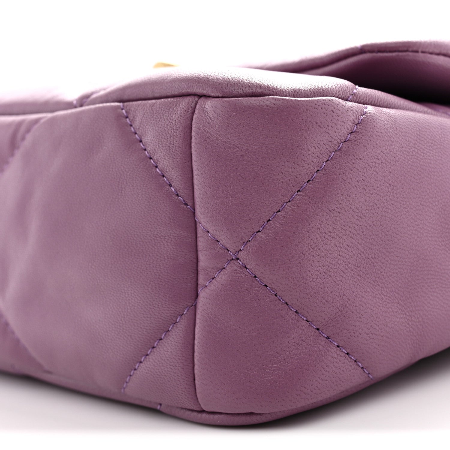 Chanel Goatskin Quilted Medium Chanel 19 Flap Violet Purple
