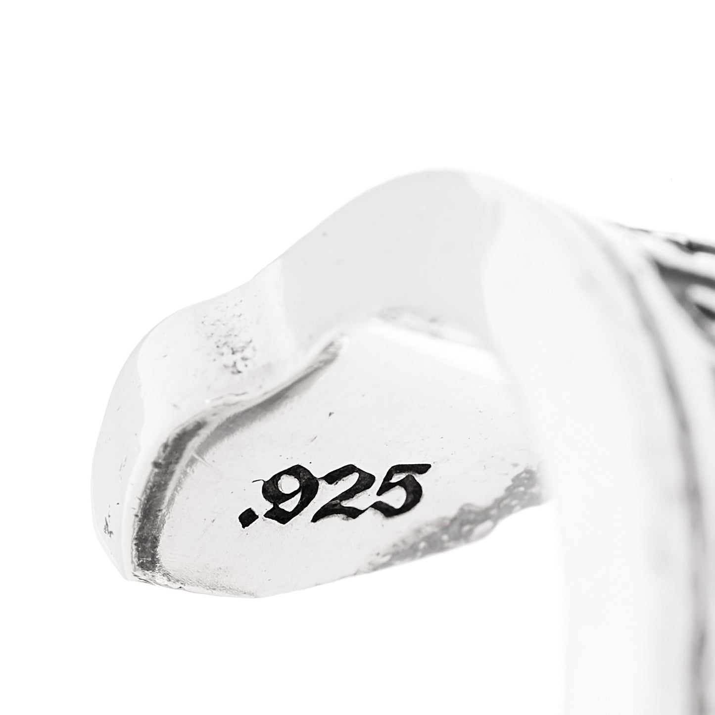 Sterling Silver Diamond Horseshoe Ring 48 4.5