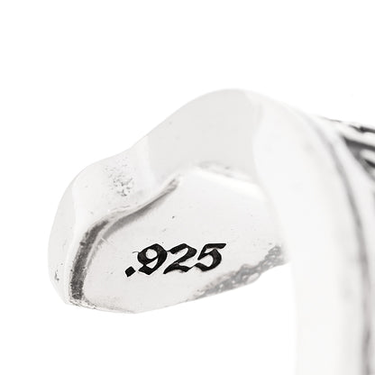 Chrome Hearts Sterling Silver Diamond Horseshoe Ring 48 4.5 6 of 8