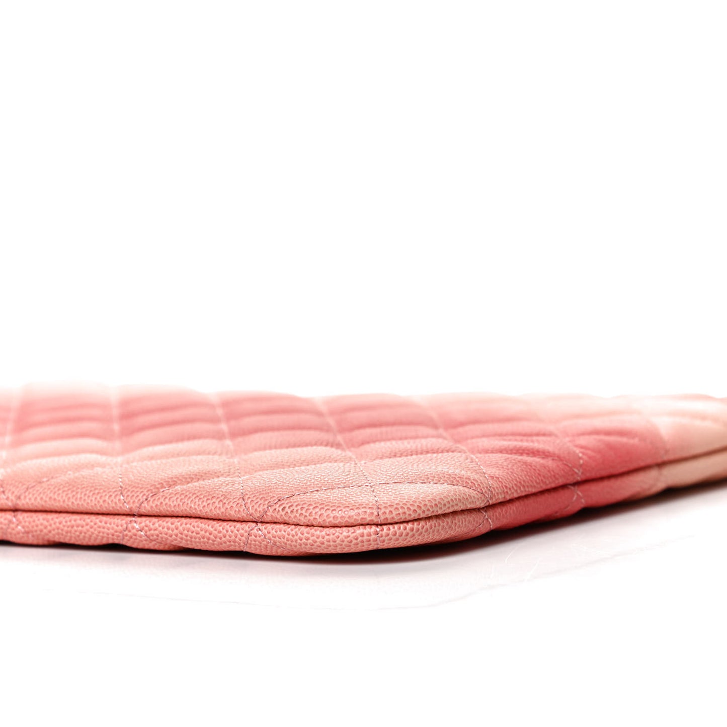 Caviar Quilted Ombre Medium Cosmetic Case Coral