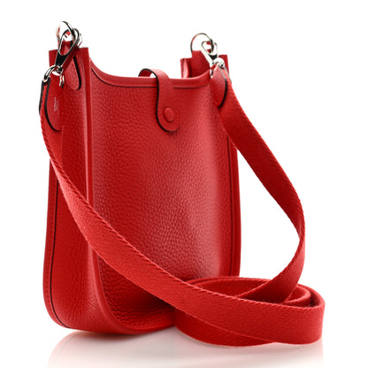 Hermes Taurillon Clemence Evelyne TPM Rouge de Coeur 3 of 10