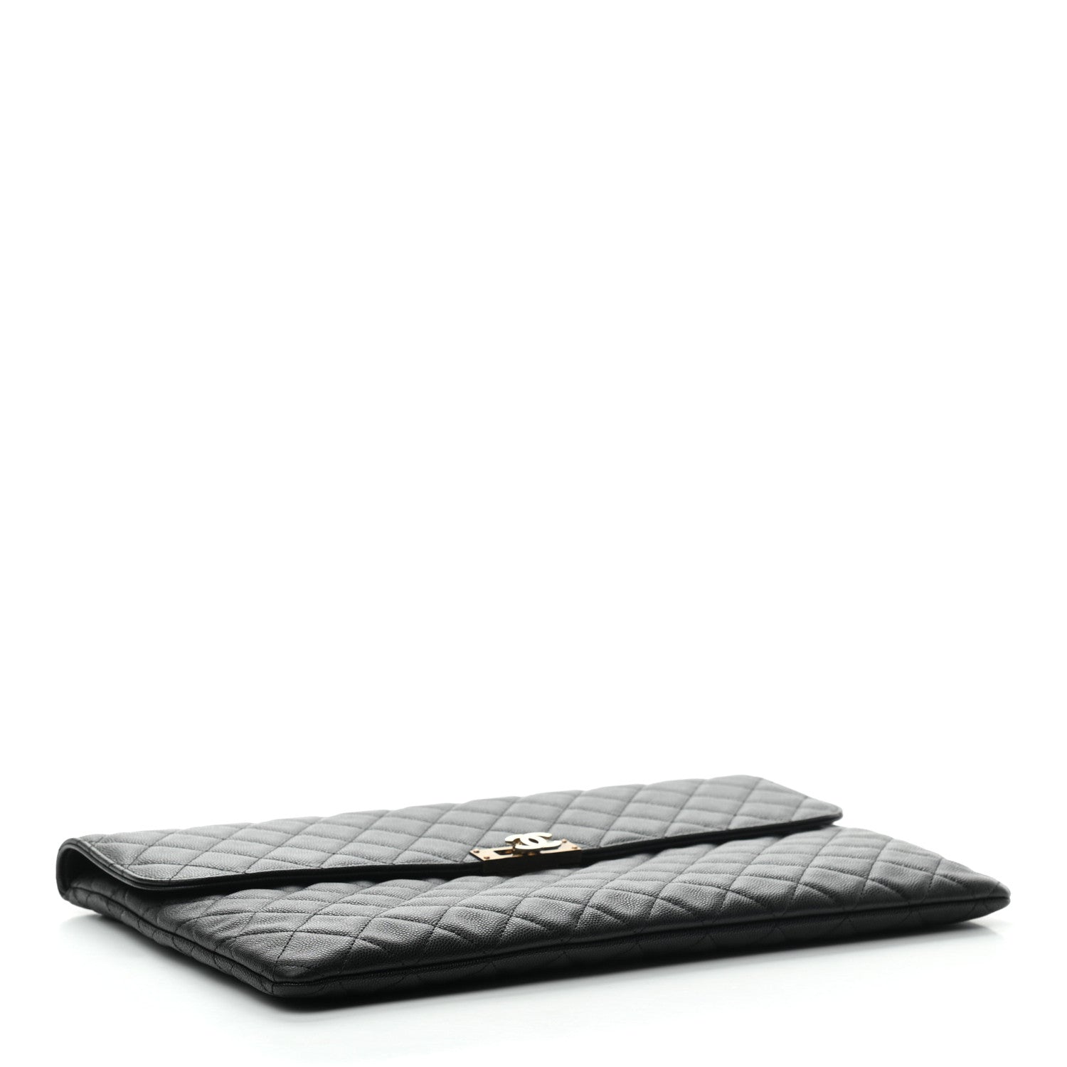 Chanel Caviar Quilted Large Golden Class Pouch Black 4 of 7
