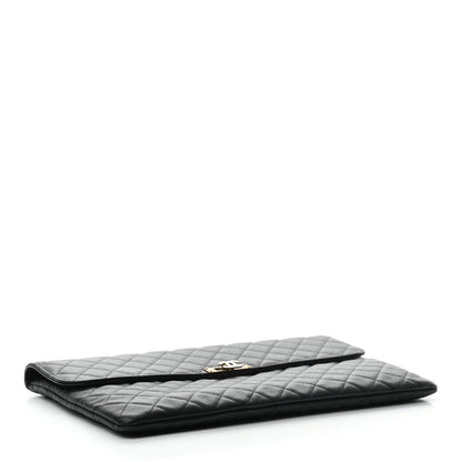 Chanel Caviar Quilted Large Golden Class Pouch Black 4 of 7