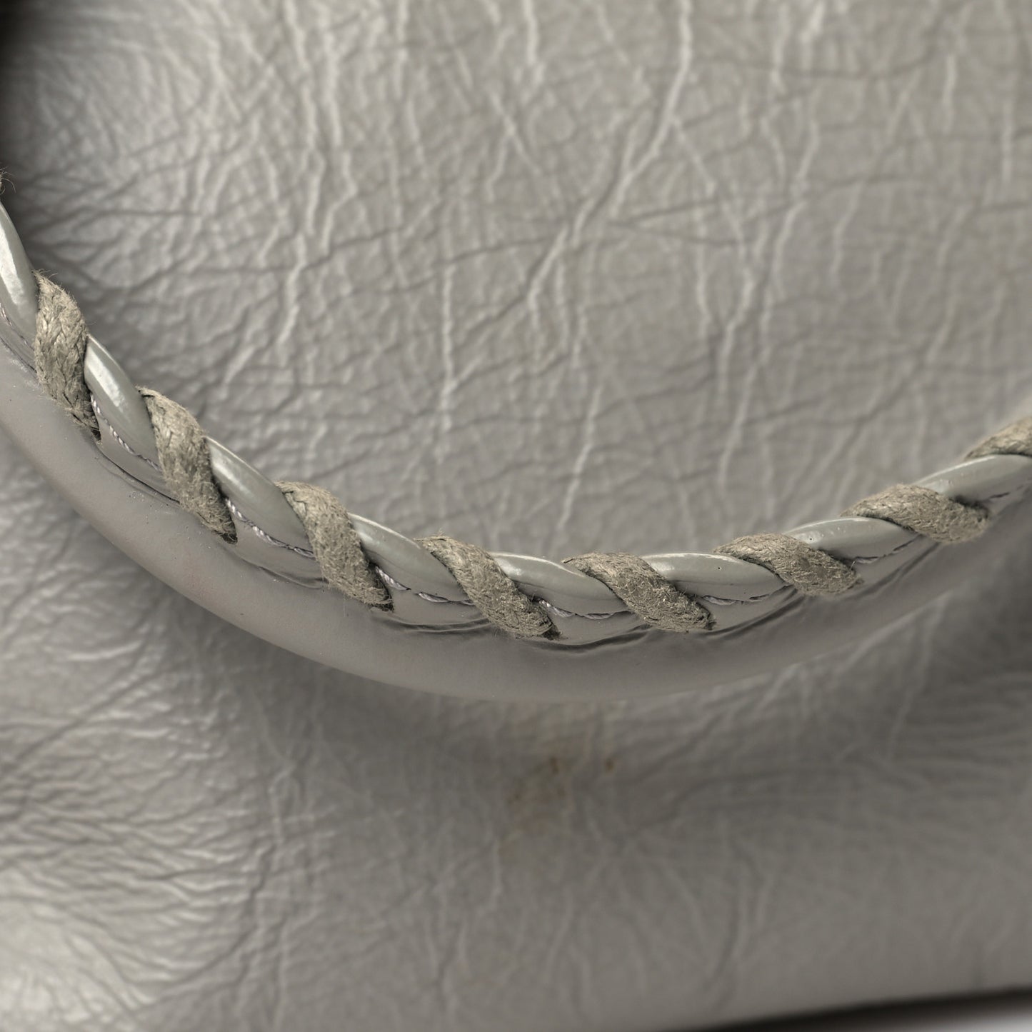 Matte Goatskin Rubber Covered Classic Hardware Mini City Gris Glace