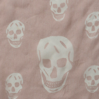 Alexander McQueen Silk Chiffon Skull Scarf Pink 4 of 6