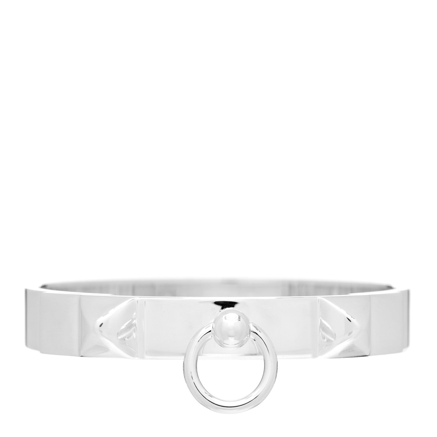 Hermes Sterling Silver PM Collier De Chien Bracelet SH 1 of 4