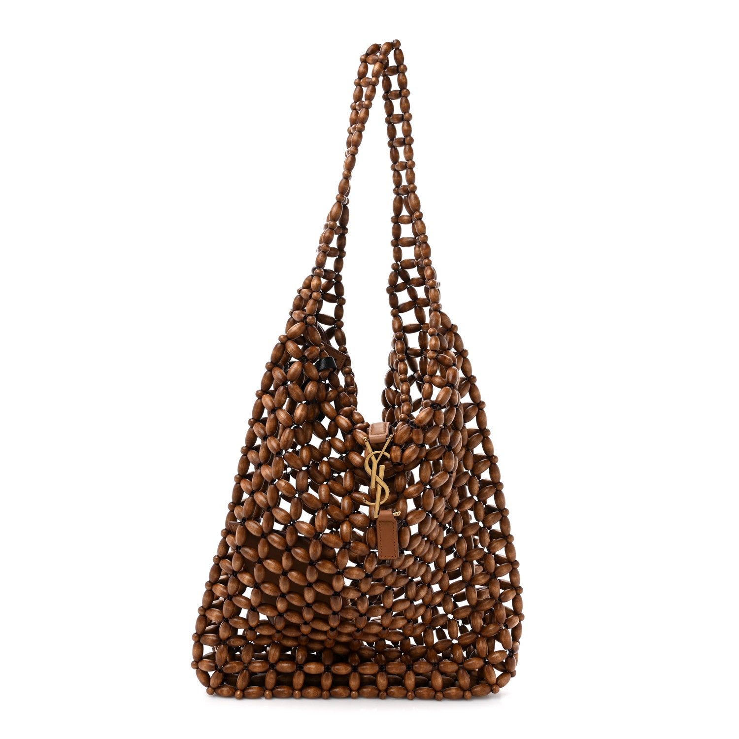 Saint Laurent Wood Bead Large Le 5 A 7 Soft Hobo Light Wood 1 of 10