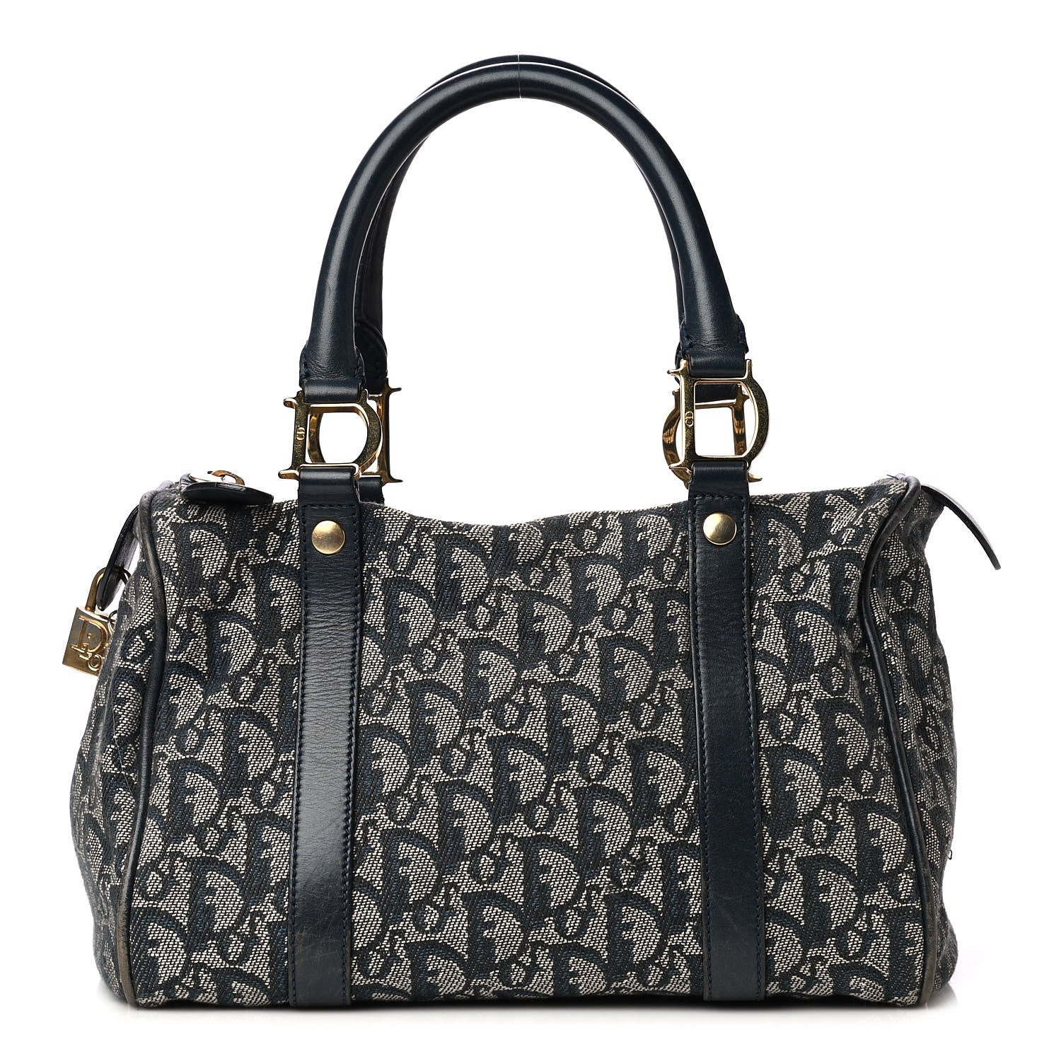 Christian Dior Monogram Boston Navy Blue 1 of 8
