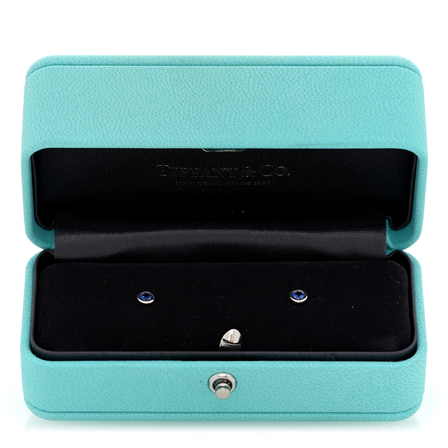 Tiffany Platinum Blue Sapphire .22ctw Color By The Yard Earrings 5 of 5