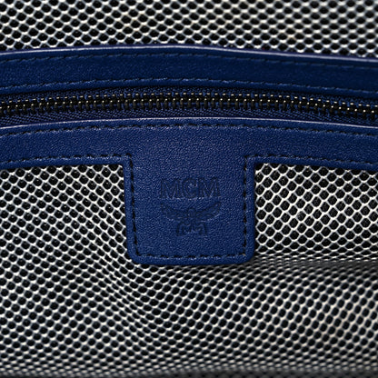 MCM Smooth Calfskin Lion Camo Crossbody Bag Blue 6 of 16