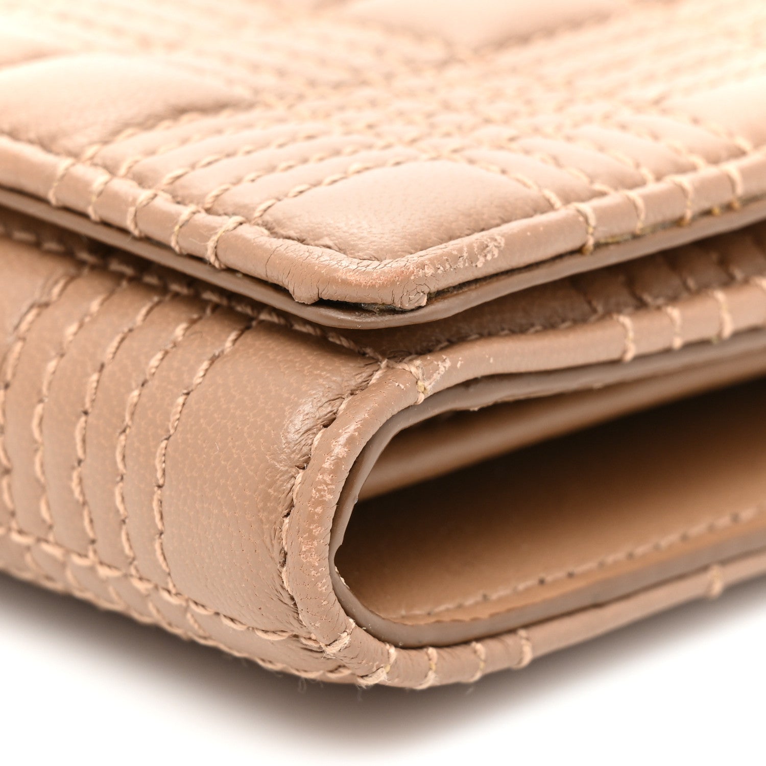 Burberry Lambskin Quilted Lola Wallet Beige 14 of 15
