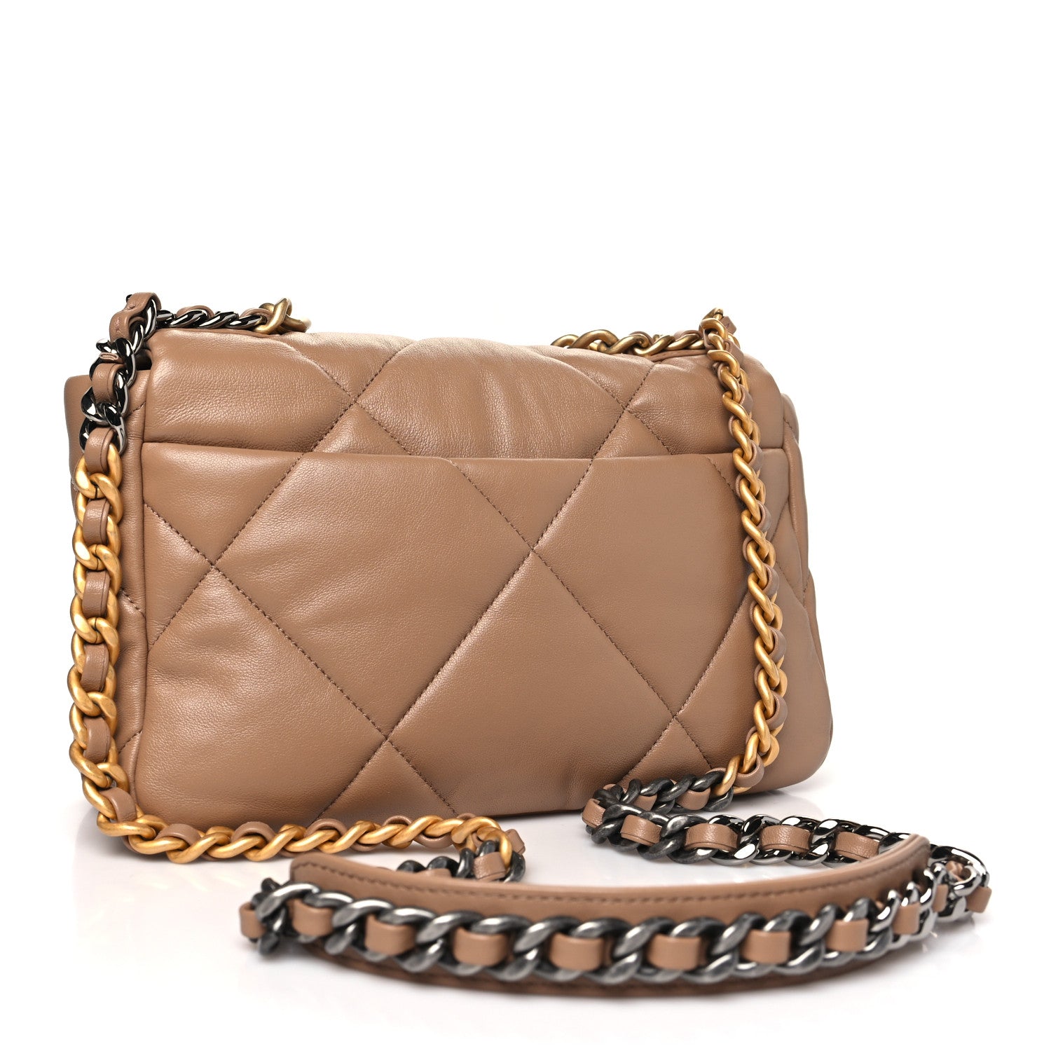 Chanel Lambskin Quilted Medium Chanel 19 Flap Brown 3 of 11