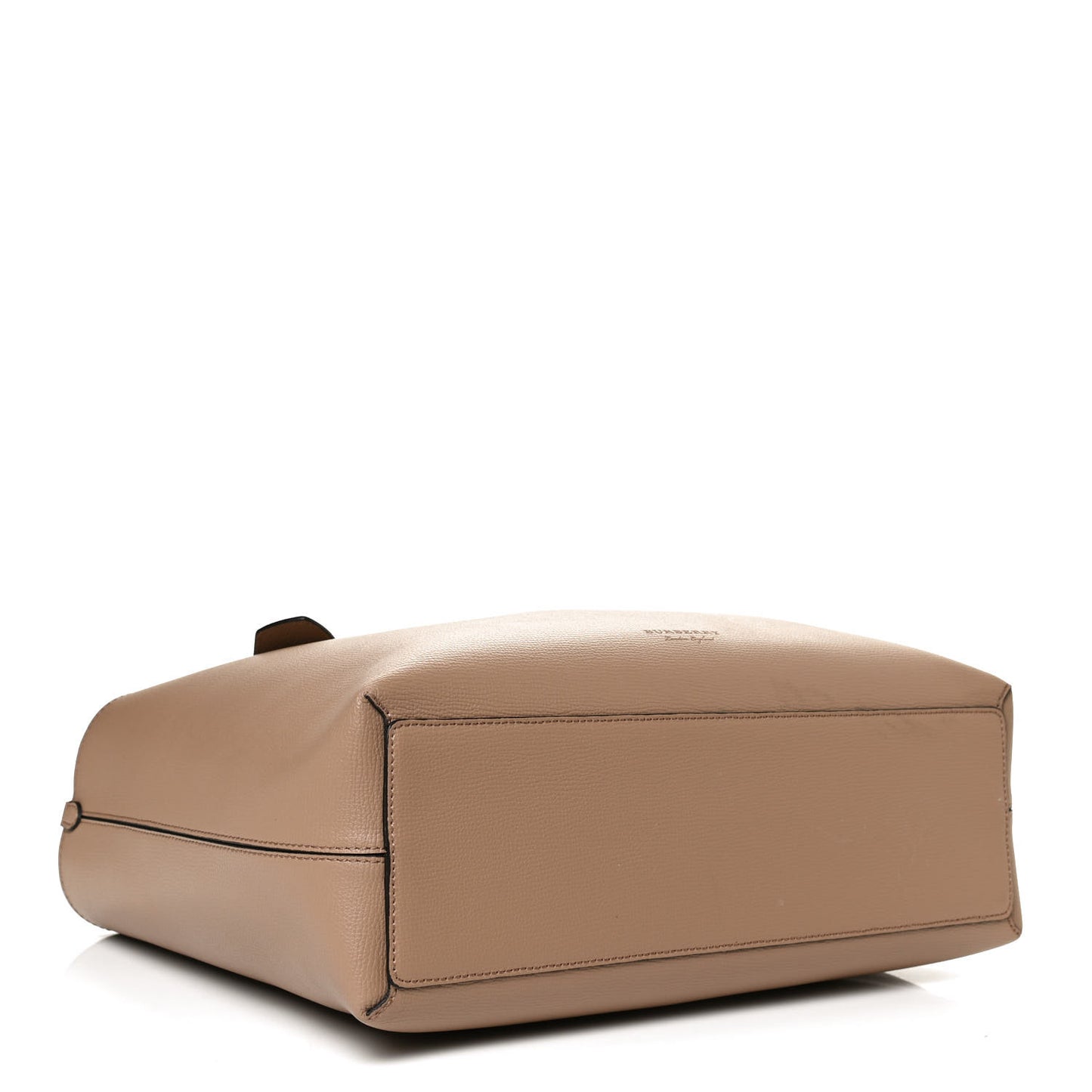 Grainy Calfskin Haymarket Check Medium Reversible Tote Camel