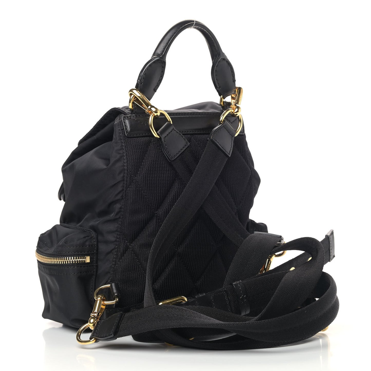 Nylon Small Rucksack Backpack Black