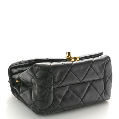 Chanel Lambskin Quilted Mini Color Match Flap Black 4 of 10