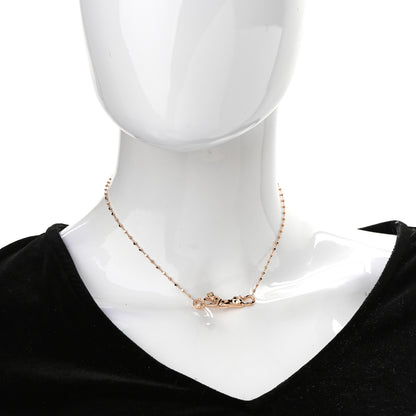 Cartier 18K Pink Gold Diamond Tsavorite Black Lacquer Panthere De Cartier Necklace 2 of 6