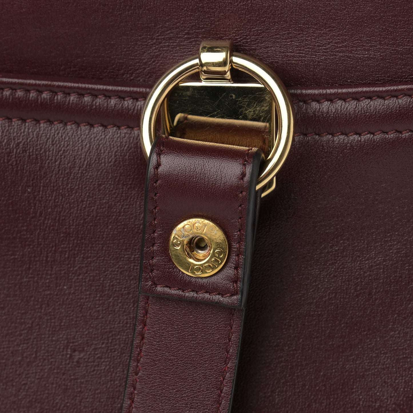 Vitello Palmellato Lux Large Arli Top Handle Bag Vintage Bordeaux