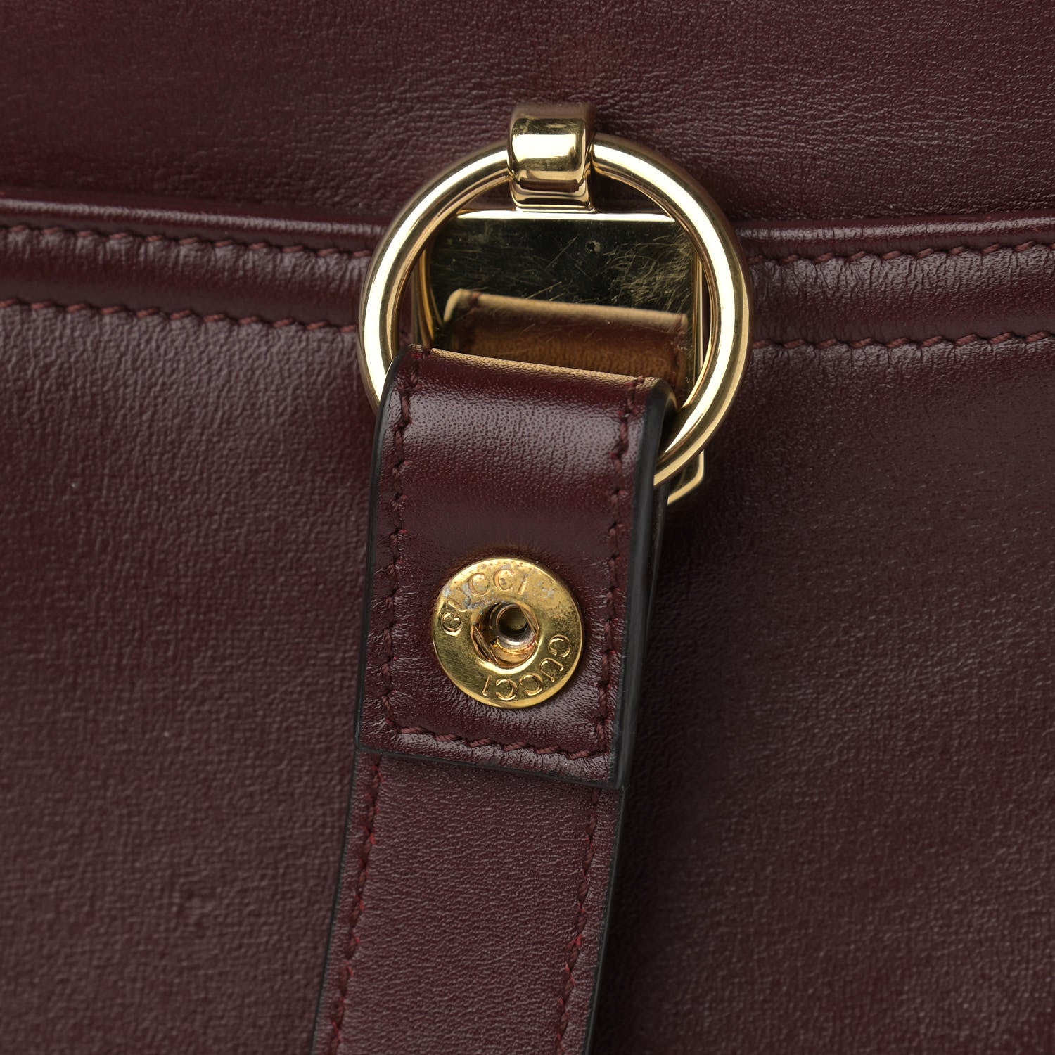 Gucci Vitello Palmellato Lux Large Arli Top Handle Bag Vintage Bordeaux 24 of 26