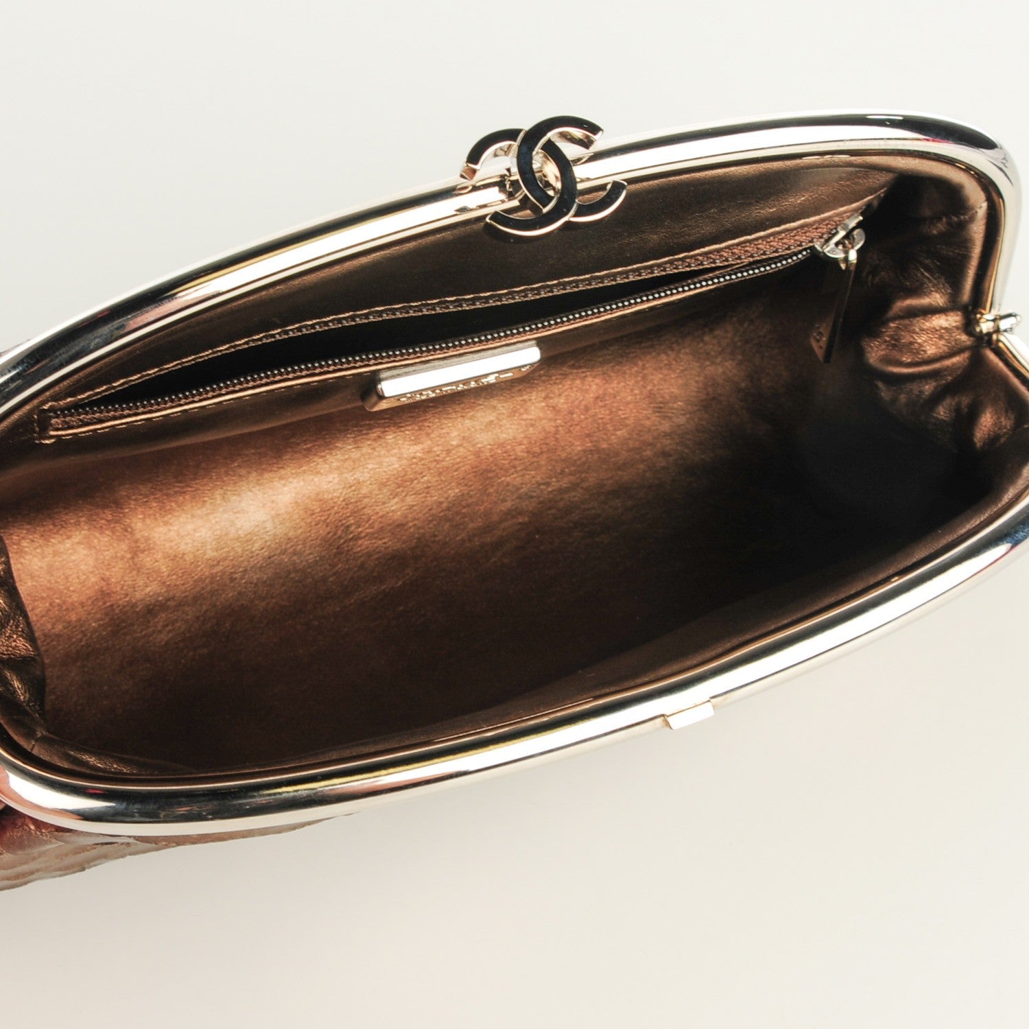 Chanel Metallic Python Timeless Clutch Bronze 7 of 7