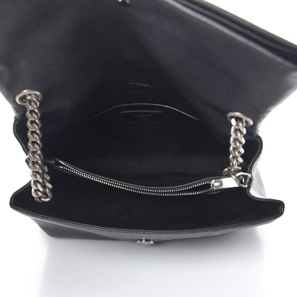Saint Laurent Grain De Poudre Medium West Hollywood Monogram Fold-Over Black 5 of 9