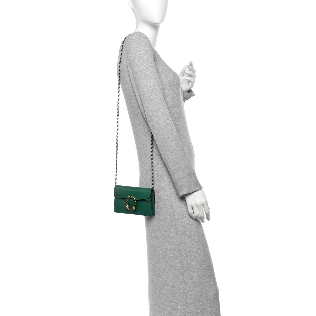 Calfskin Super Mini Dionysus Shoulder Bag Emerald