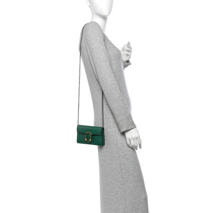 Gucci Calfskin Super Mini Dionysus Shoulder Bag Emerald 2 of 10