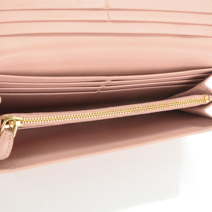 Prada Saffiano Metal Continental Flap Wallet Orchidea 5 of 7