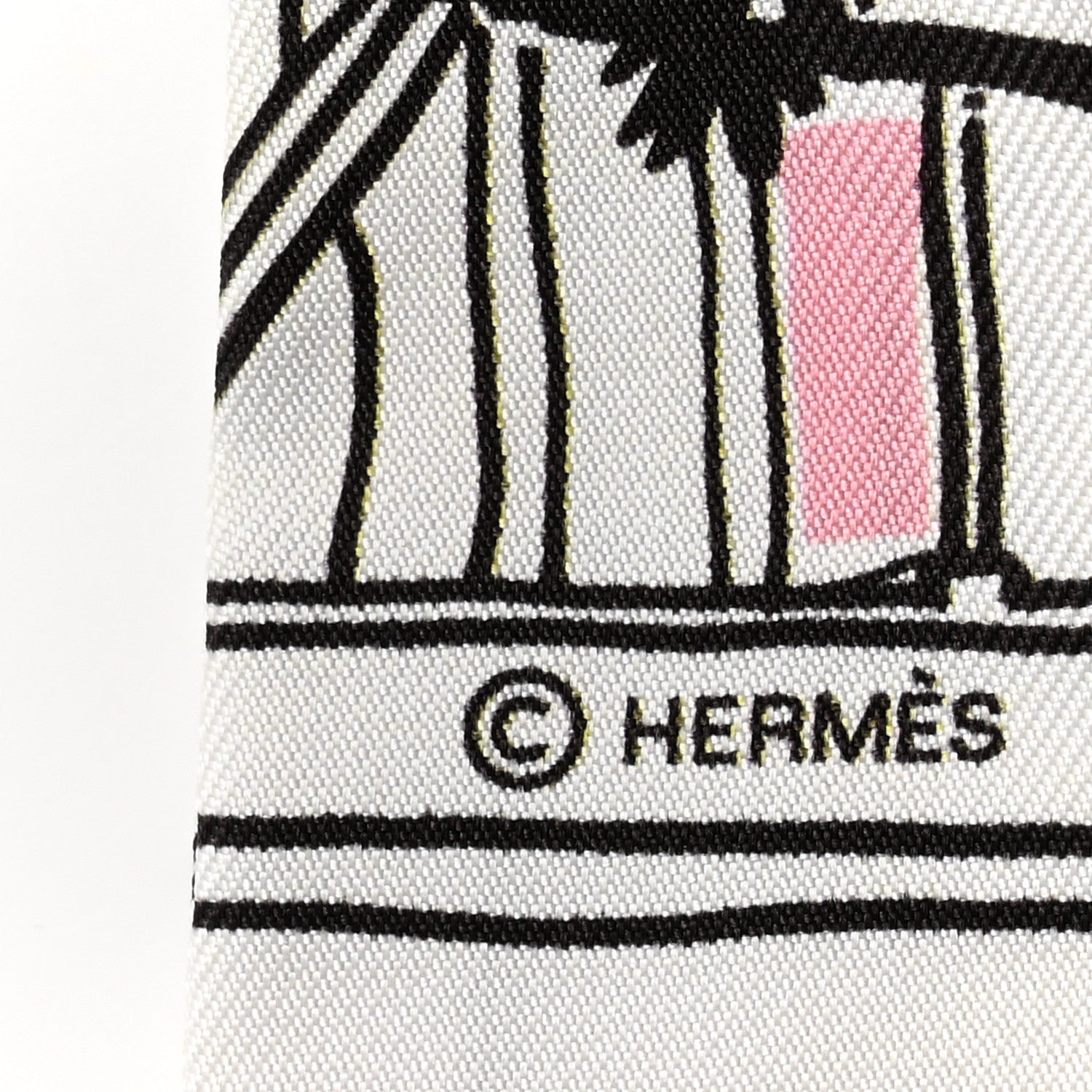 Hermes Silk Twilly Rayures d'Ete Jaune Bleu Orange 4 of 4