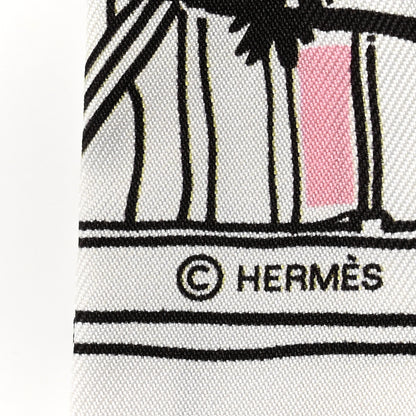 Hermes Silk Twilly Rayures d'Ete Jaune Bleu Orange 4 of 4
