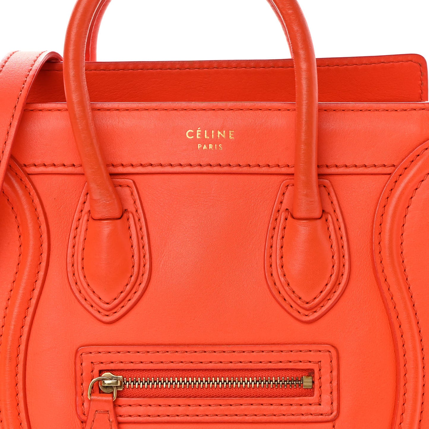 Smooth Calfskin Nano Luggage Fluo Orange