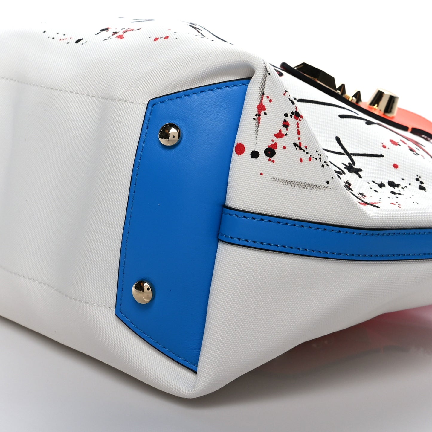 Canvas Frangibus Tote White Multicolor
