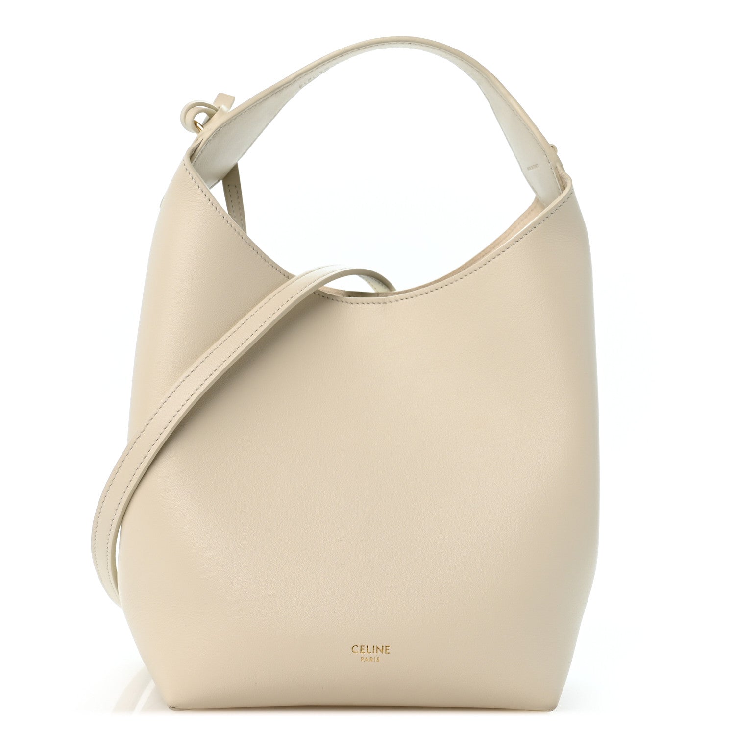 Celine Smooth Calfskin Small Hobo  Rice 1 of 12