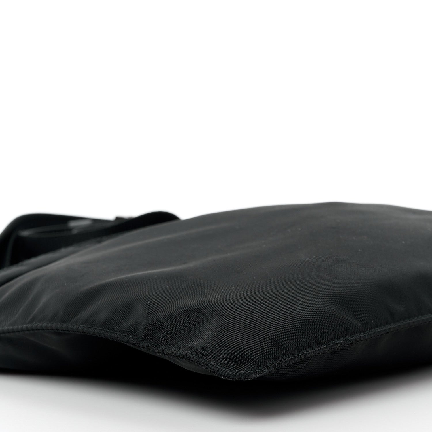 Prada Nylon Vela Flat Messenger Bag Black 10 of 12