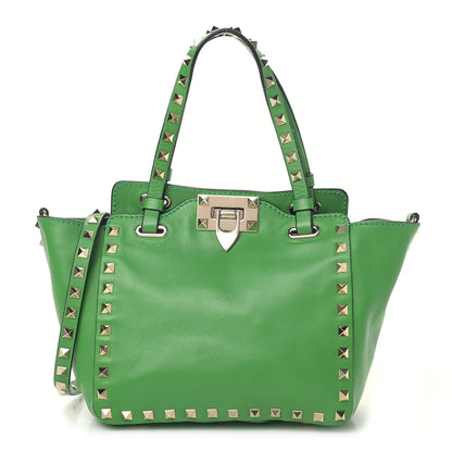 Valentino Garavani Vitello Mini Rockstud Tote Green 1 of 5