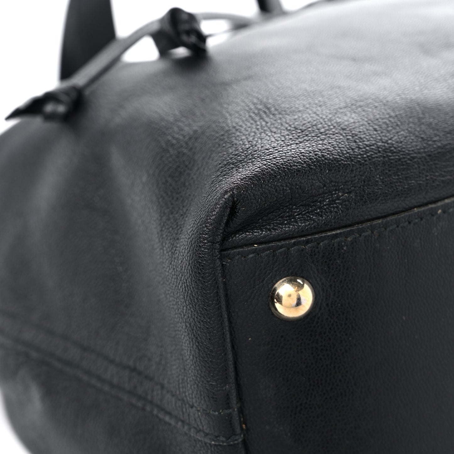 Calfskin Reversible Double Sac Y Tote Black Gold