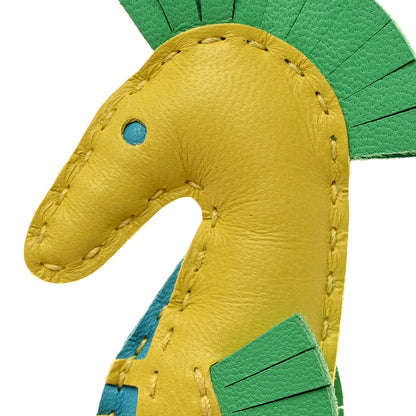 Hermes Milo Lambskin Hippo Bag Charm Lime Vert Comics Bleu Azteque 6 of 6