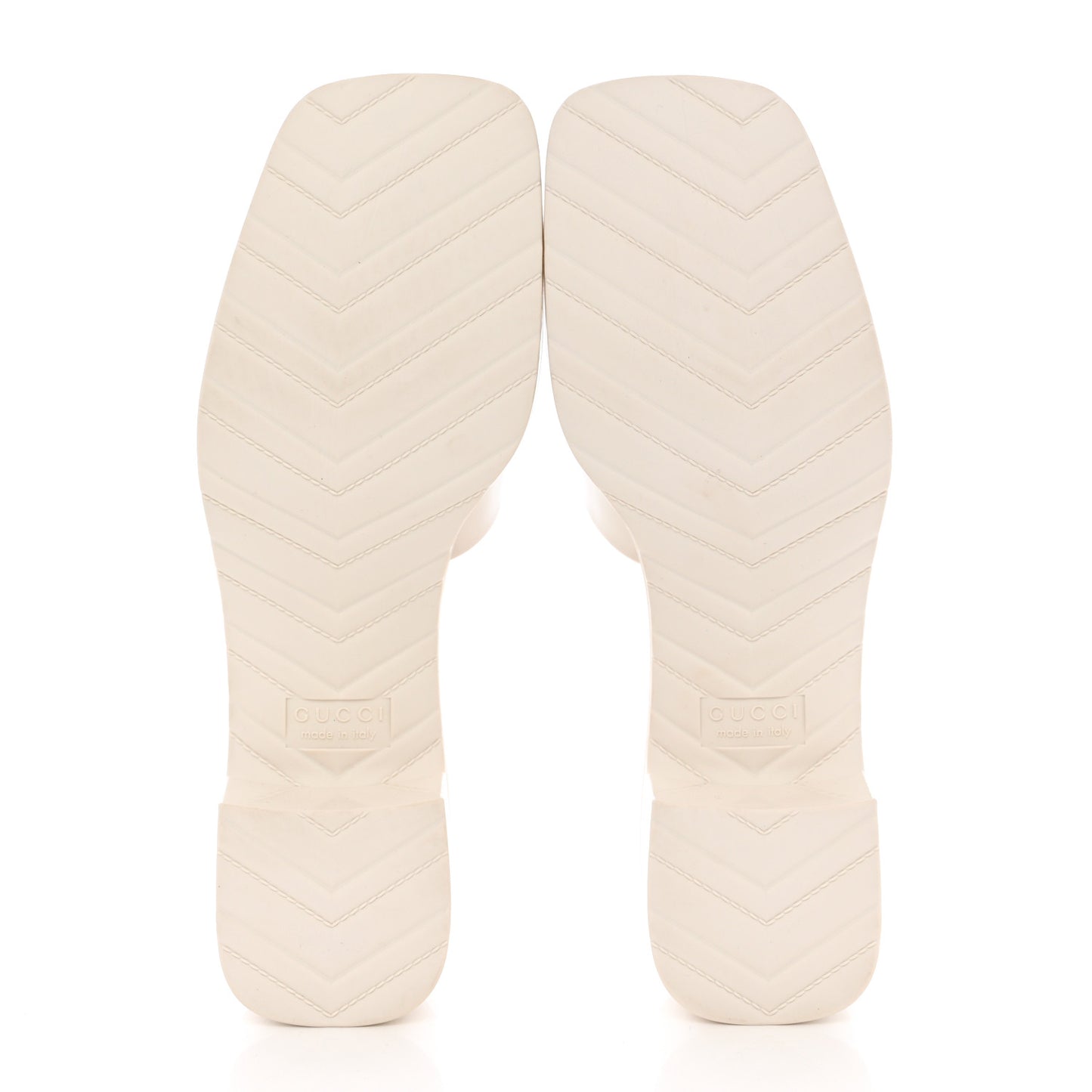 Rubber Gucci Logo Womens Platform 20/60mm Slide Sandals 39 Mystic White