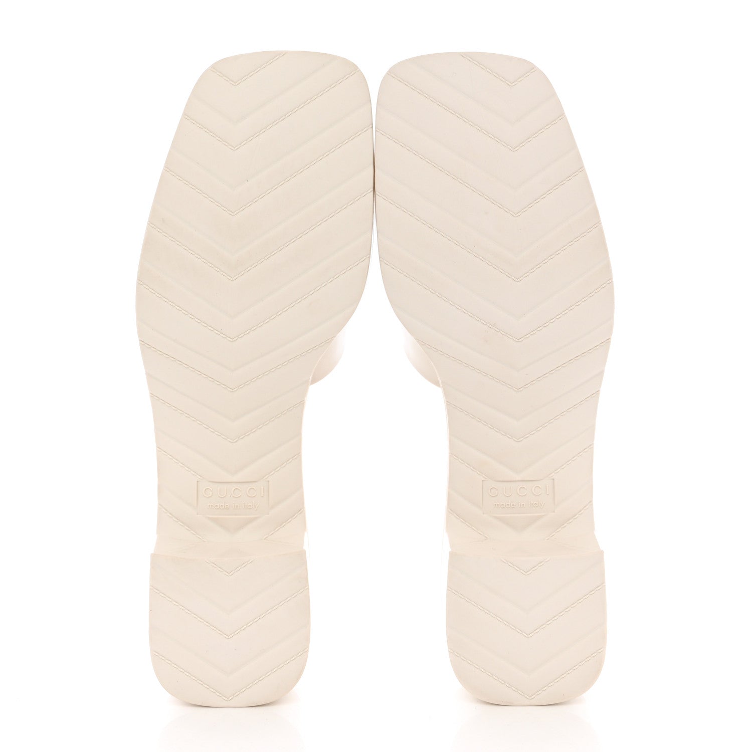 Gucci Rubber Gucci Logo Womens Platform 20/60mm Slide Sandals 39 Mystic White 5 of 13