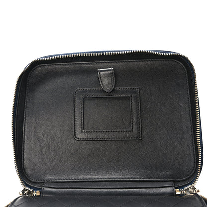 Chanel Caviar Quilted Large CC Filigree Vanity Case Navy 13 of 13