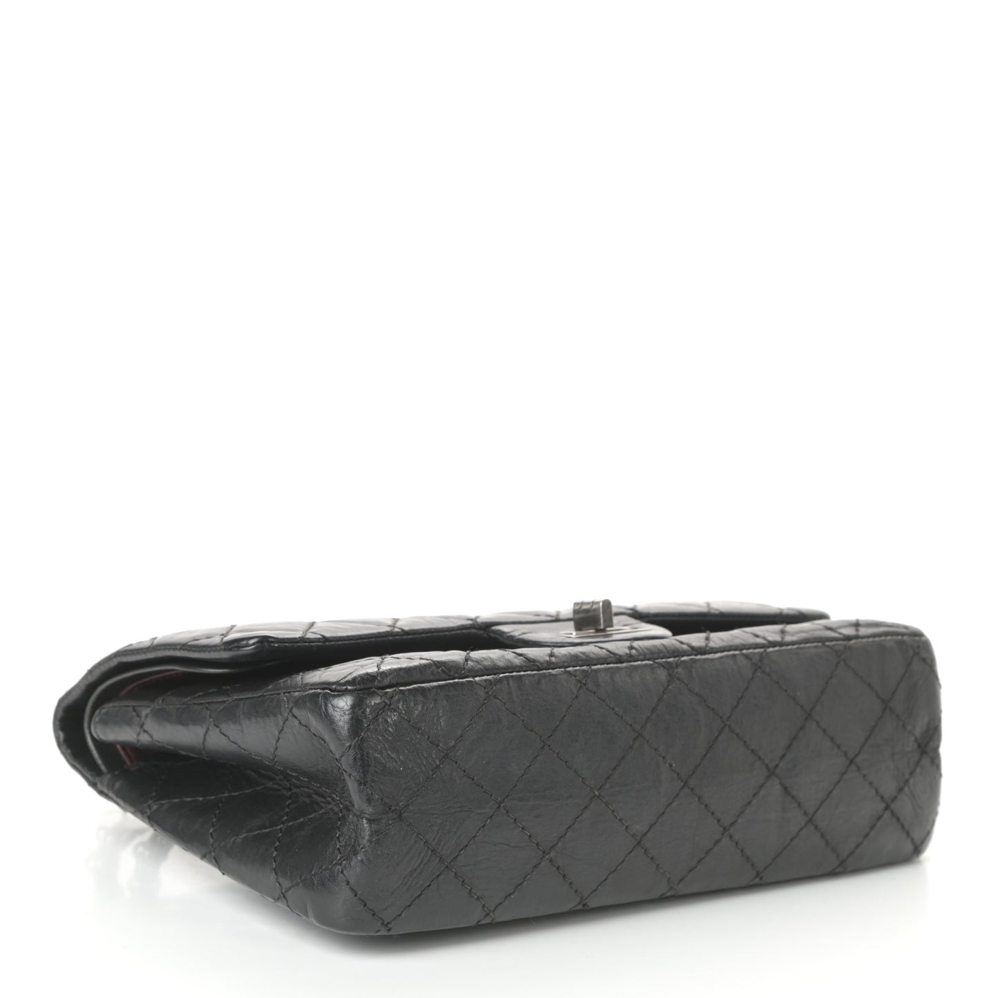Aged Calfskin Quilted 2.55 Reissue 225 Flap Black