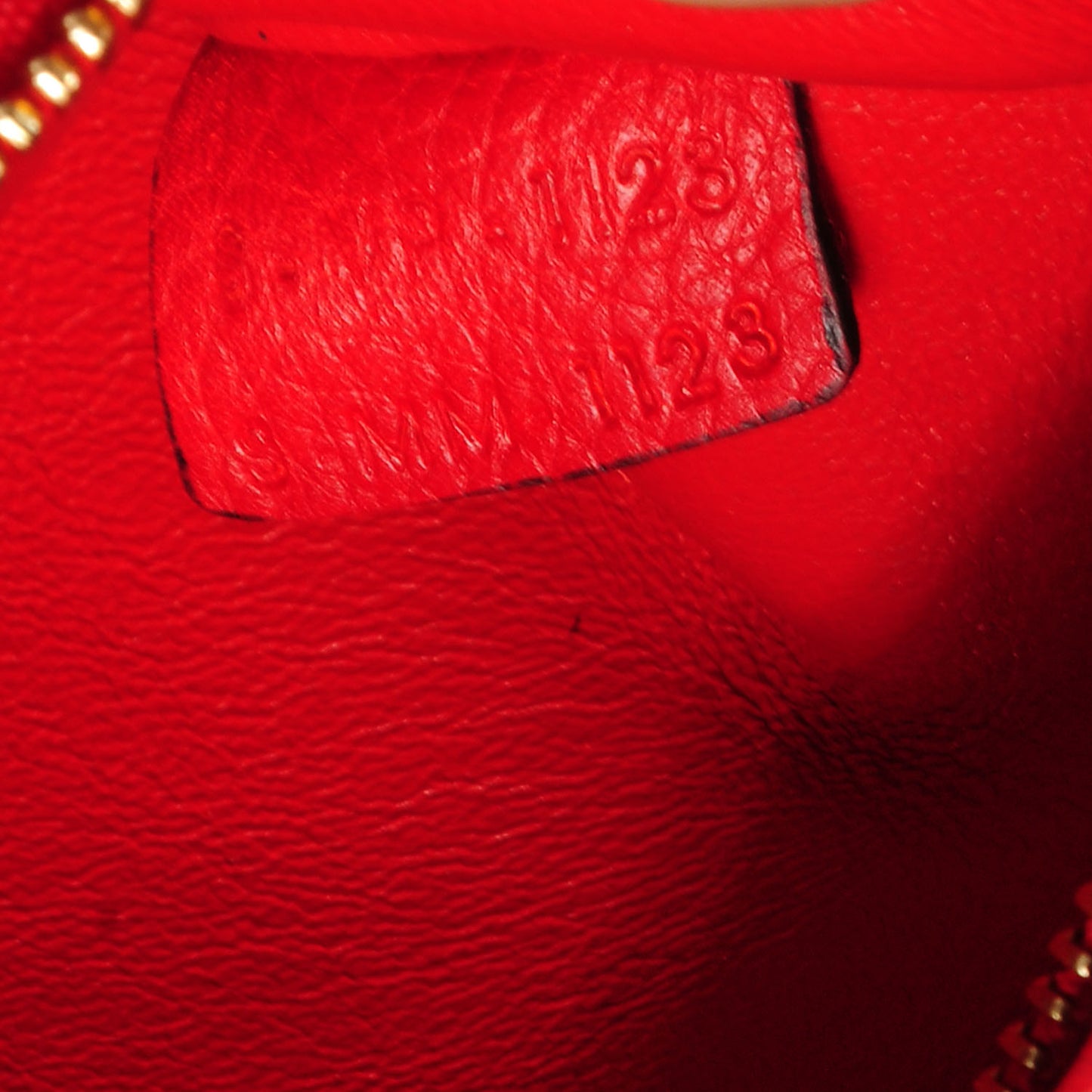 Drummed Leather Suede Small Trapeze Coquelicot