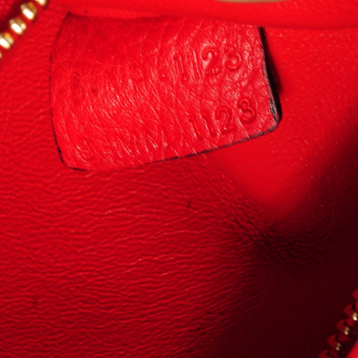 Celine Drummed Leather Suede Small Trapeze Coquelicot 8 of 9