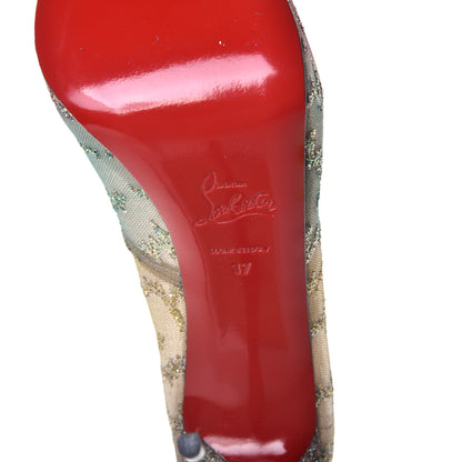 Christian Louboutin Rete Tulle Top Top 120 Ankle Boots 37 Multicolor 6 of 8