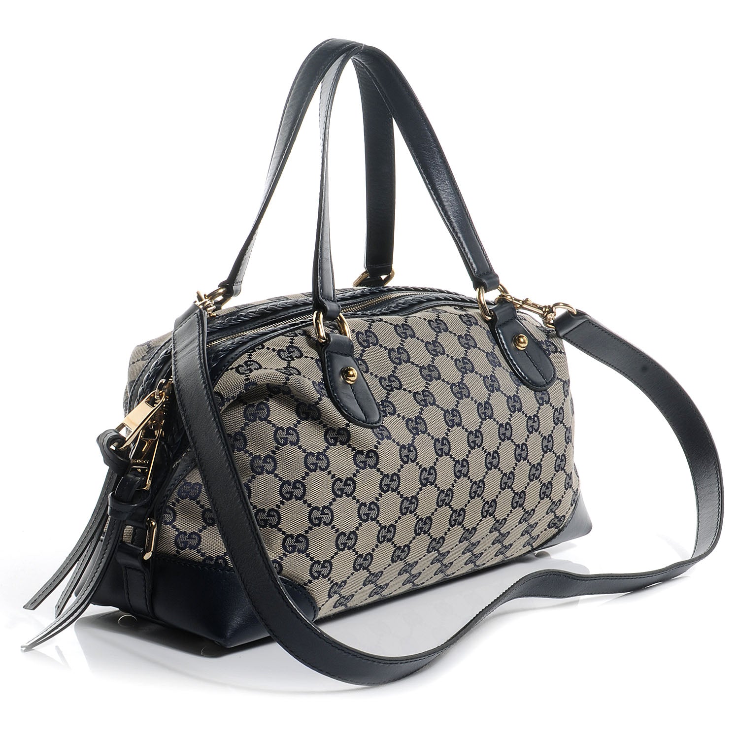 Gucci Monogram Brick Lane Small Boston Navy 4 of 8