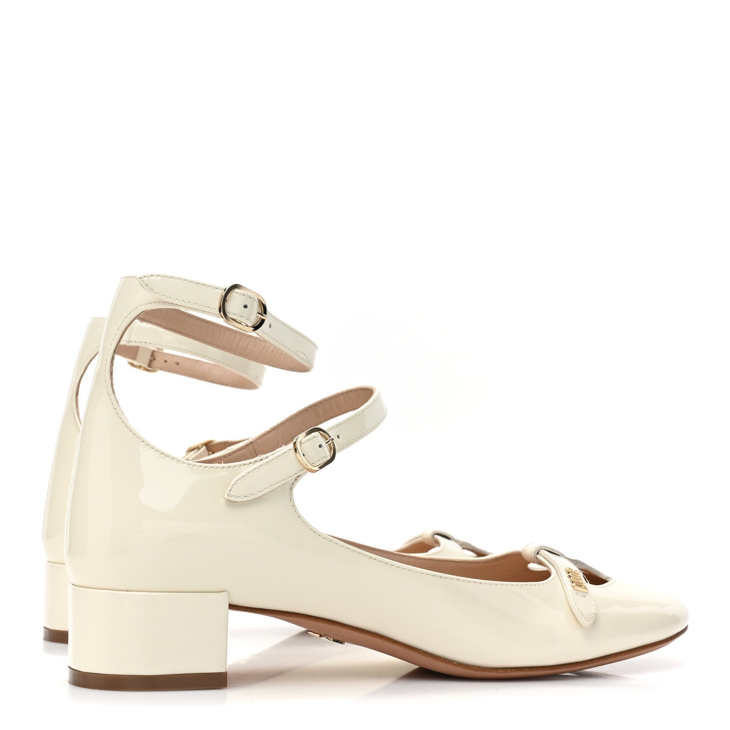 Patent Calfskin Aime Ballet Flats 36.5 White