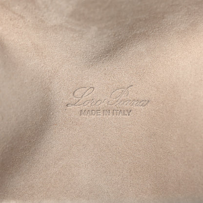 Loro Piana Grained Calfskin Braided L27 Extra Pocket Pouch Whisper White Blue Marine 6 of 9