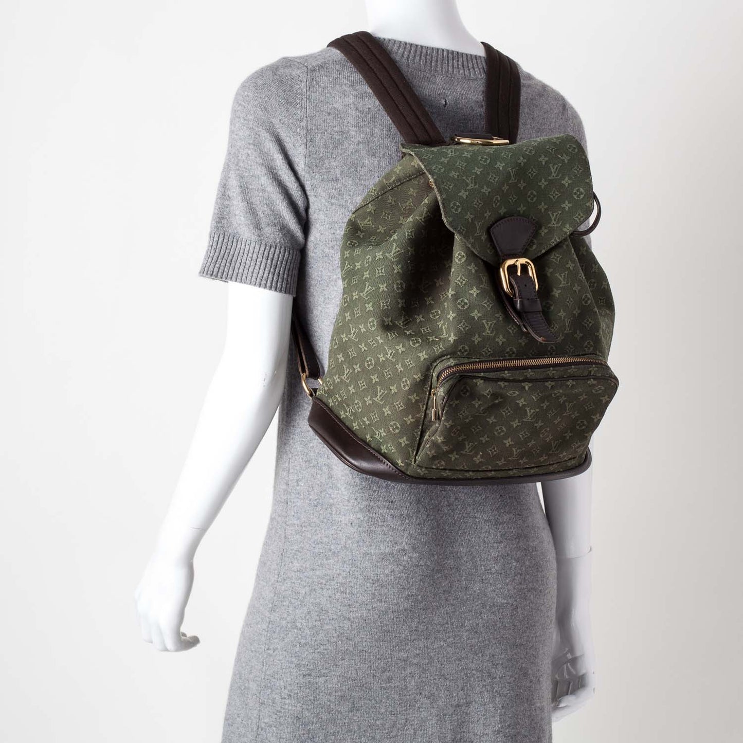 Mini Monogram Montsouris GM Backpack Kaki