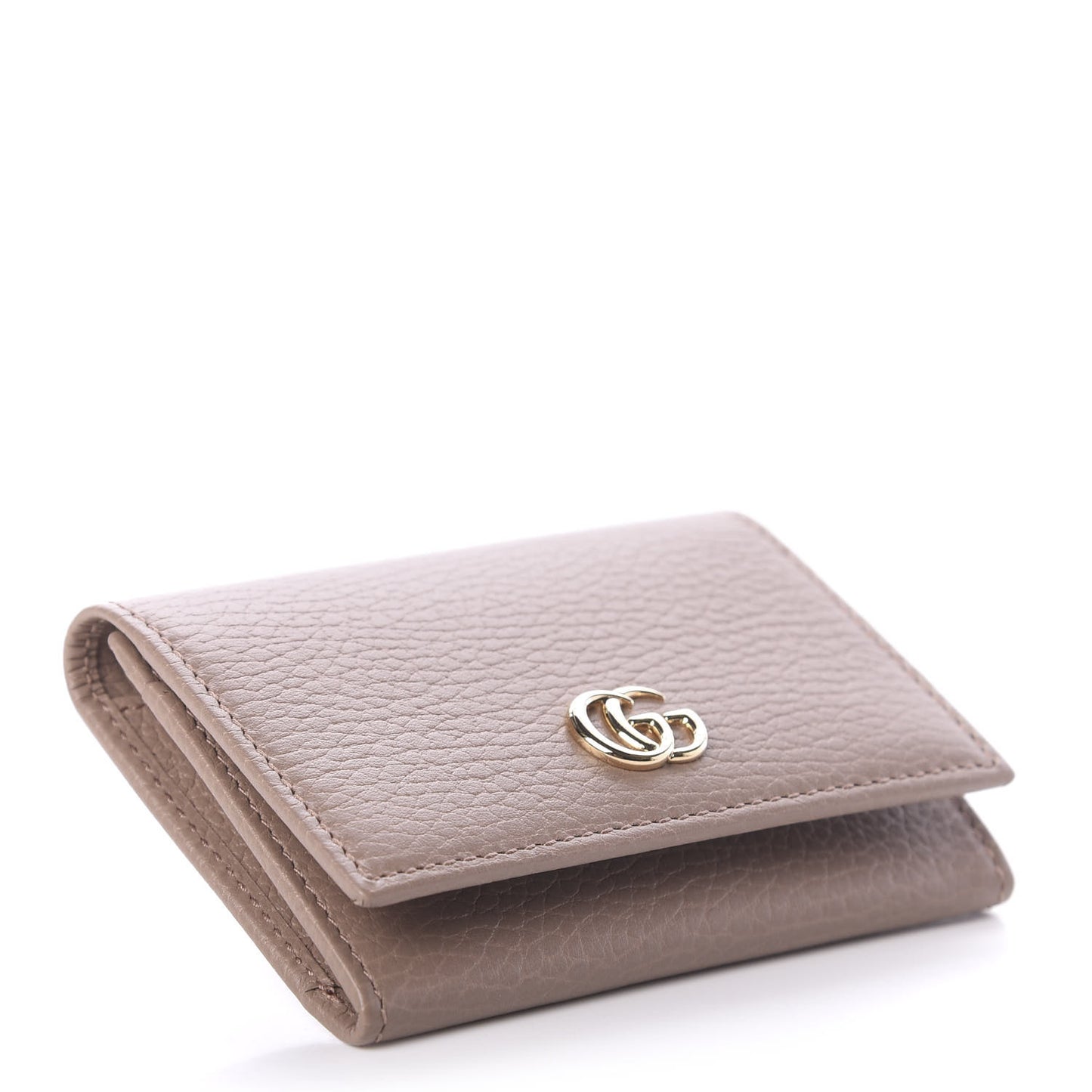 Dollar Calfskin GG Marmont Card Case Violet Old Rose